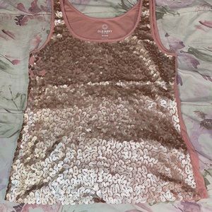 Old Navy soft pink sequin tank